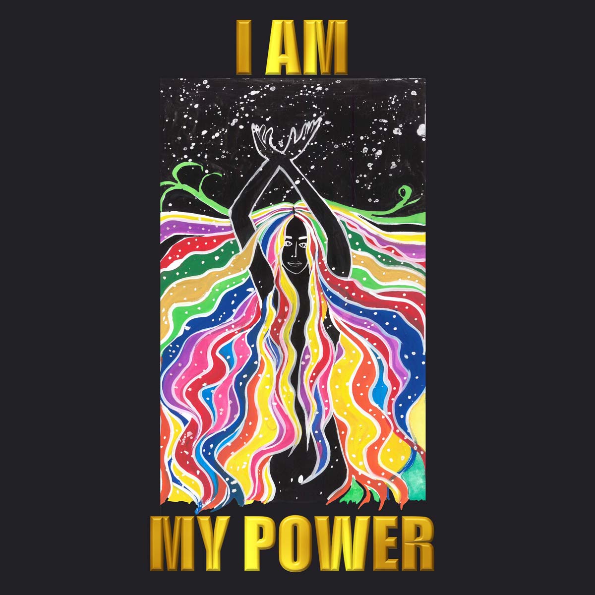 Pure Cotton Bio-Washed T-Shirt Chest Printed-I Am My Power-by ZingerTees-Women-EL9120017 - Image 2