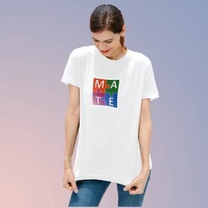 Pure Cotton Bio-Washed T-Shirt Chest Printed-Couple Tee-MATE-by ZingerTees-Female-EL9120003