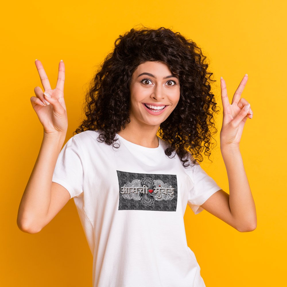 Pure Cotton Bio-Washed T-Shirt Chest Printed-Aamchi Mumbai-by ZingerTees-Unisex-EL9120029 - Image 5