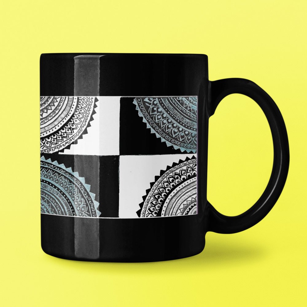 Designer Ceramic Mug-Mandala Design-04-By EqualLife -EL7222105 - Image 4
