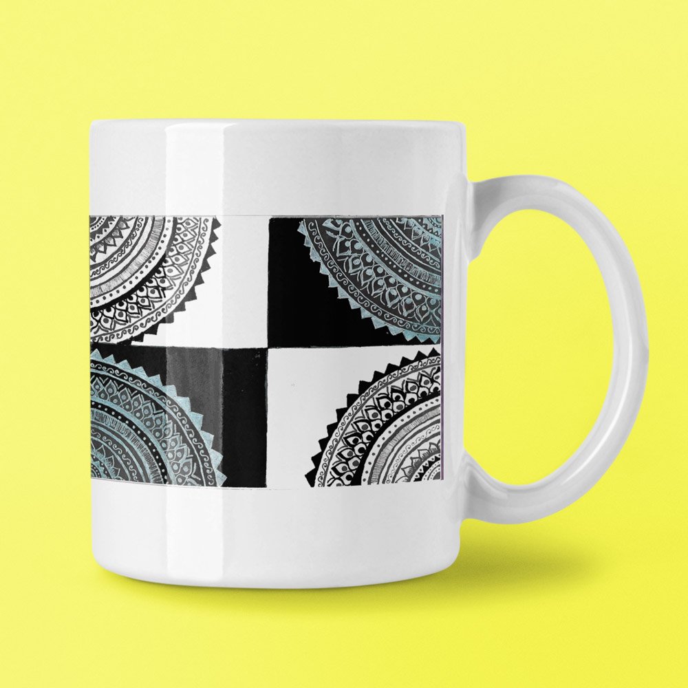 Designer Ceramic Mug-Mandala Design-04-By EqualLife -EL7222105 - Image 5