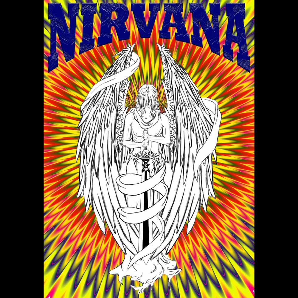Pure Cotton Bio-Washed T-Shirt Chest Printed-Legends-Nirvana-by ZingerTees-Unisex-EL9120036 - Image 5
