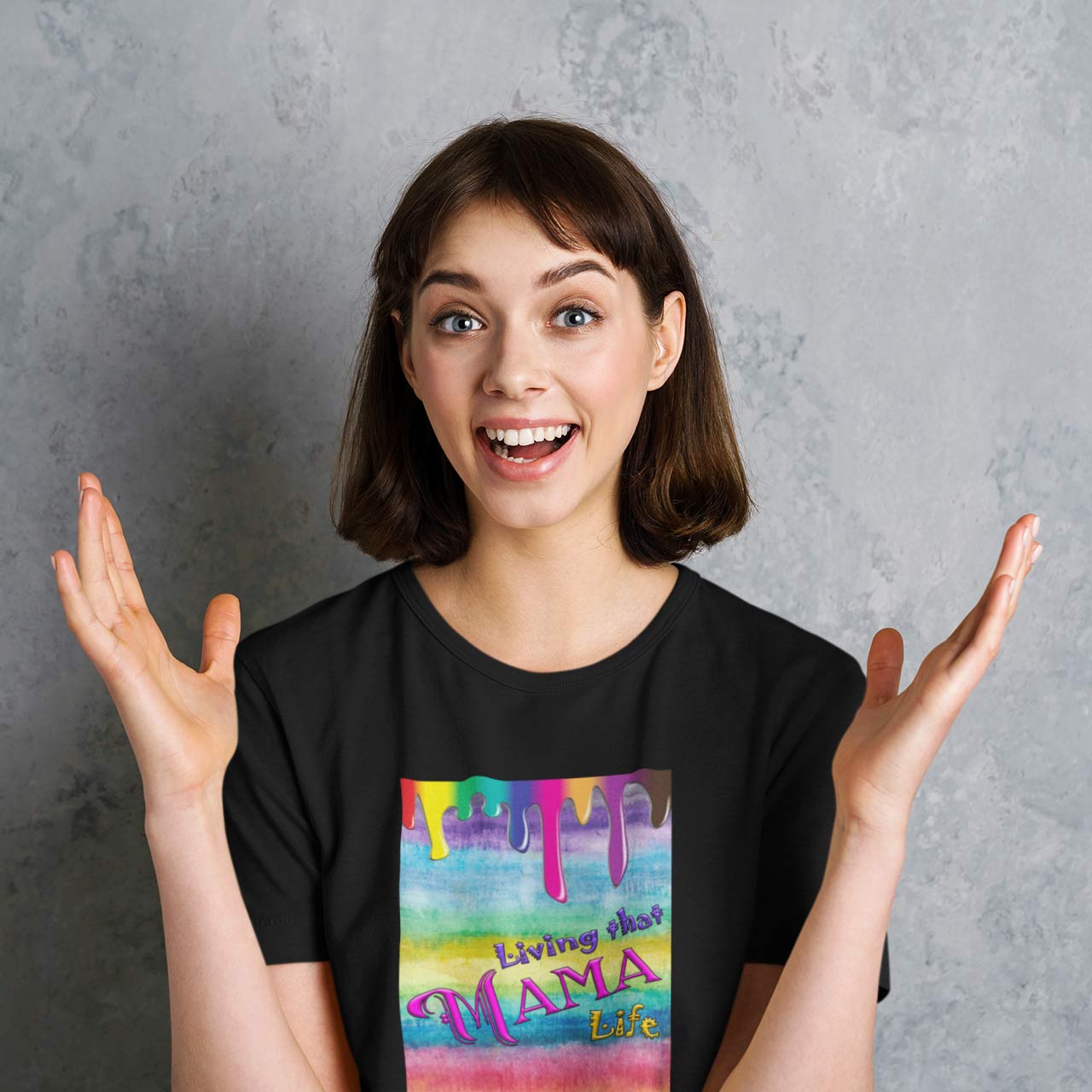 Pure Cotton Bio-Washed T-Shirt Chest Printed-Mama Life-by ZingerTees-Women-EL9120054 - Image 2