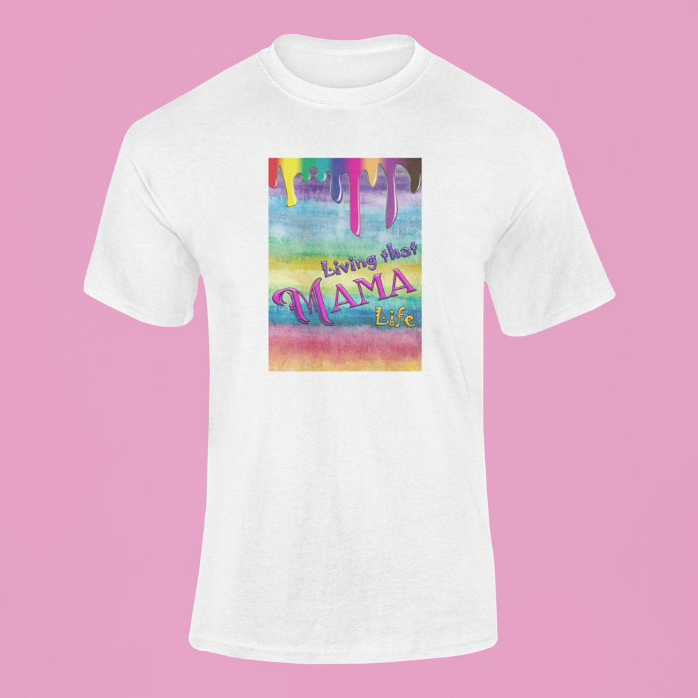 Pure Cotton Bio-Washed T-Shirt Chest Printed-Mama Life-by ZingerTees-Women-EL9120054 - Image 5