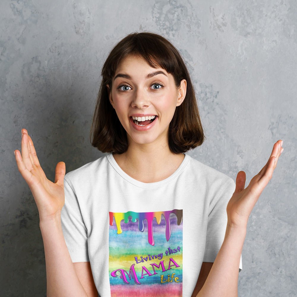 Pure Cotton Bio-Washed T-Shirt Chest Printed-Mama Life-by ZingerTees-Women-EL9120054