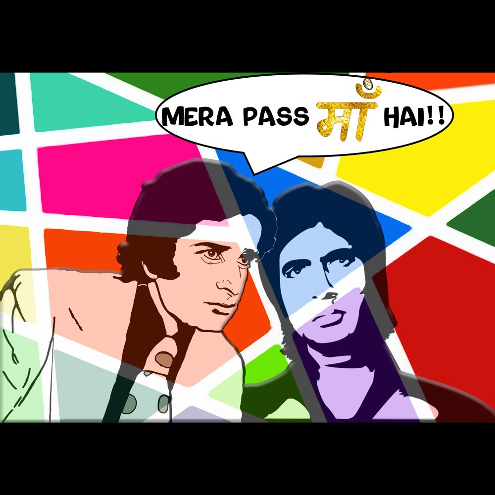 Pure Cotton Bio-Washed T-Shirt Chest Printed-Mere Pass Maa Hai-by ZingerTees-Male-EL9120055 - Image 3