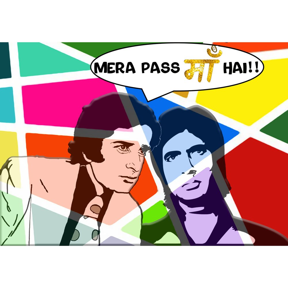 Pure Cotton Bio-Washed T-Shirt Chest Printed-Mere Pass Maa Hai-by ZingerTees-Male-EL9120055 - Image 4