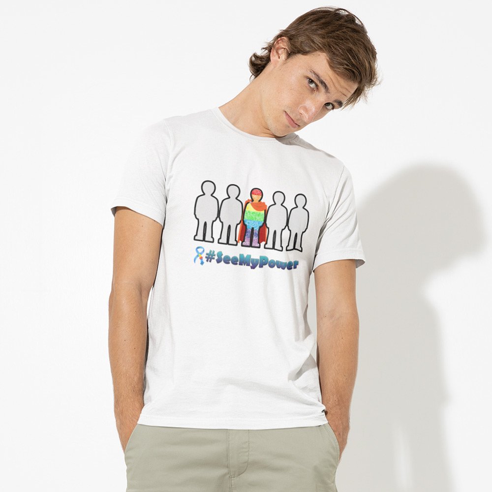 Pure Cotton Bio-Washed T-Shirt Chest Printed-See My Power-by ZingerTees-Unisex-EL9120044