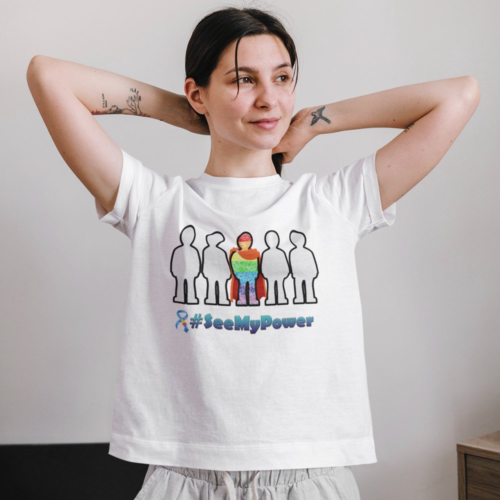 Pure Cotton Bio-Washed T-Shirt Chest Printed-See My Power-by ZingerTees-Unisex-EL9120044 - Image 2