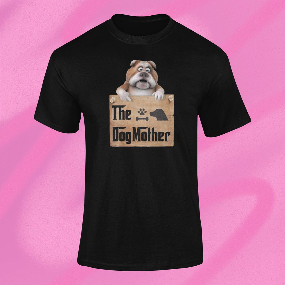 Pure Cotton Bio-Washed T-Shirt Chest Printed-The DogMother Design-by ZingerTees-For Women-EL9120060 - Image 6