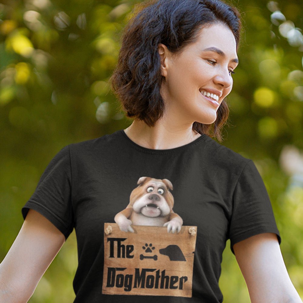 Pure Cotton Bio-Washed T-Shirt Chest Printed-The DogMother Design-by ZingerTees-For Women-EL9120060 - Image 2