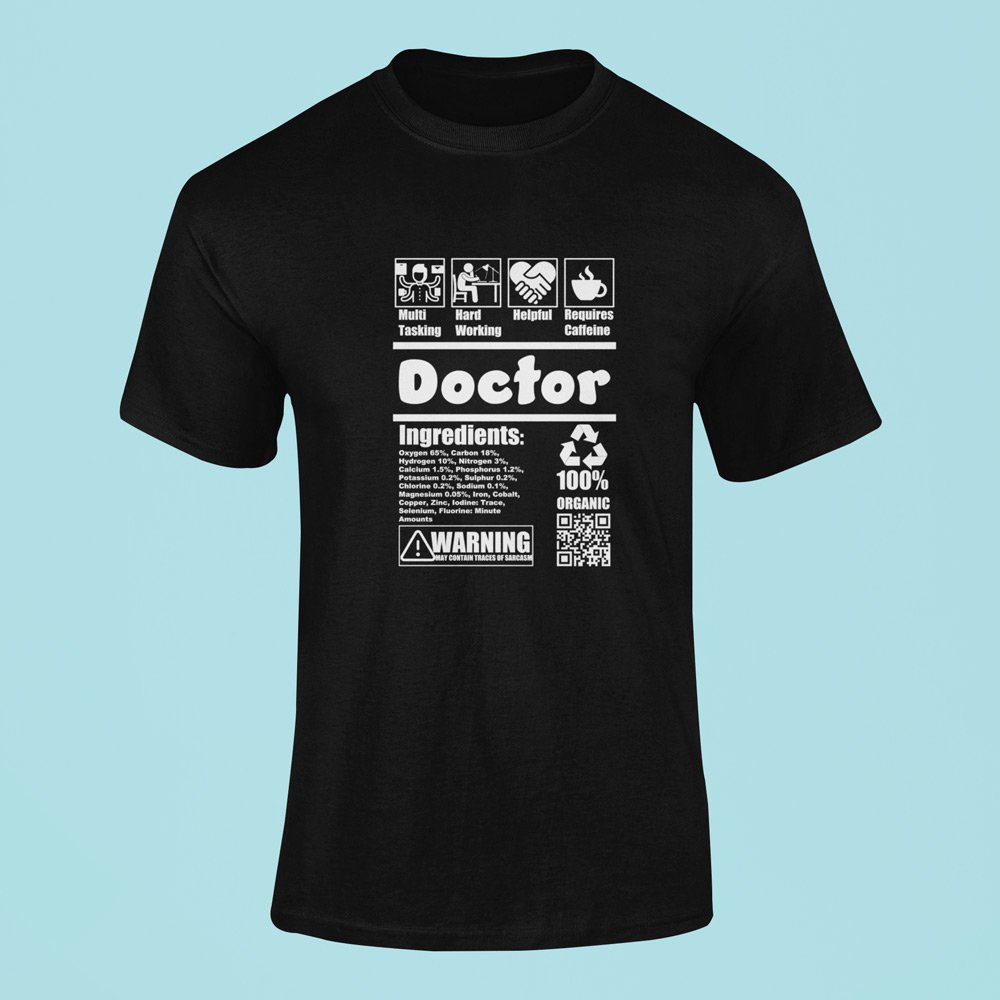 Pure Cotton Bio-Washed T-Shirt Chest Printed-Doctor Humor Design-by ZingerTees-For Men-EL9120061 - Image 5