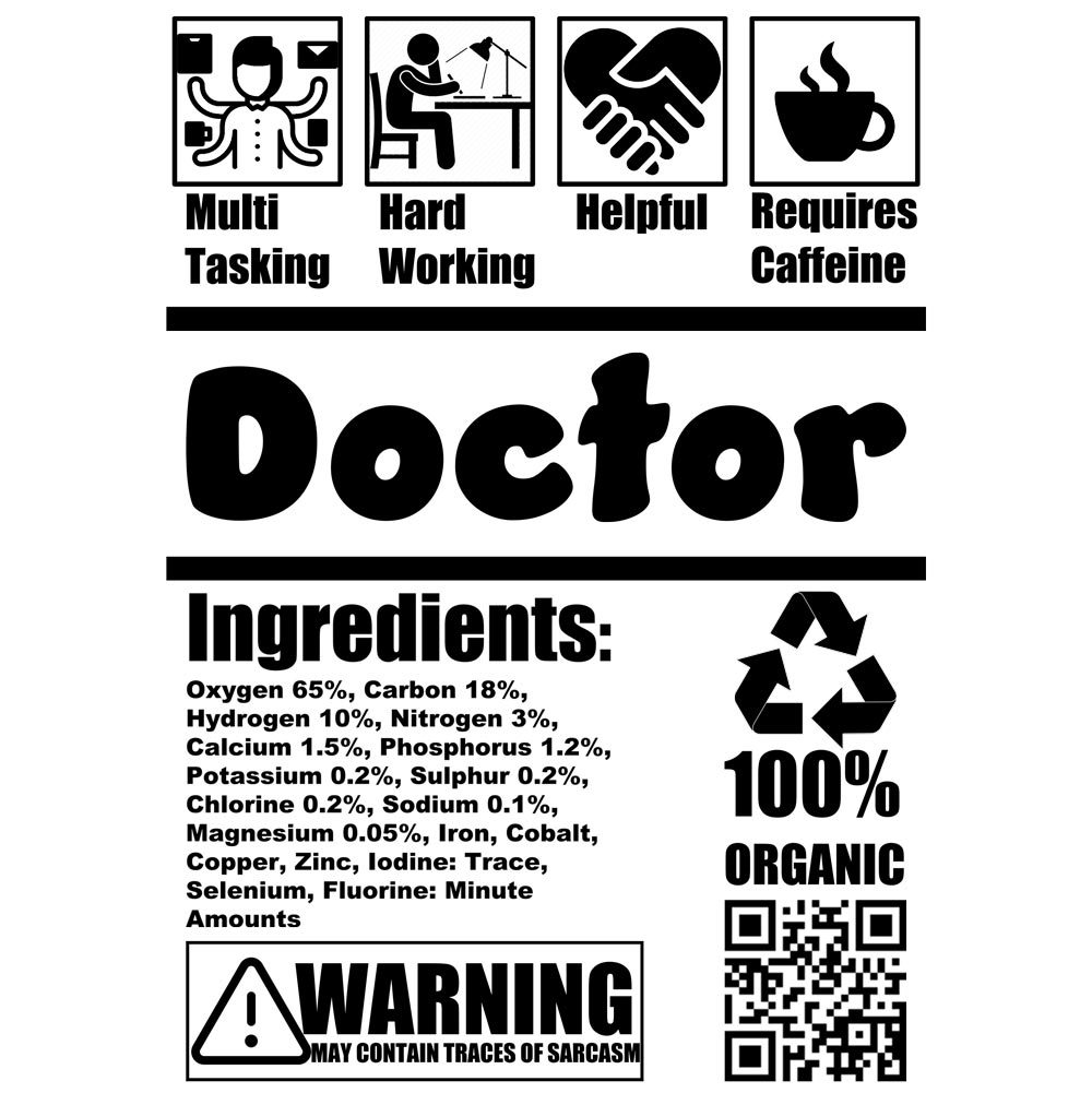 Pure Cotton Bio-Washed T-Shirt Chest Printed-Doctor Humor Design-by ZingerTees-For Men-EL9120061 - Image 4