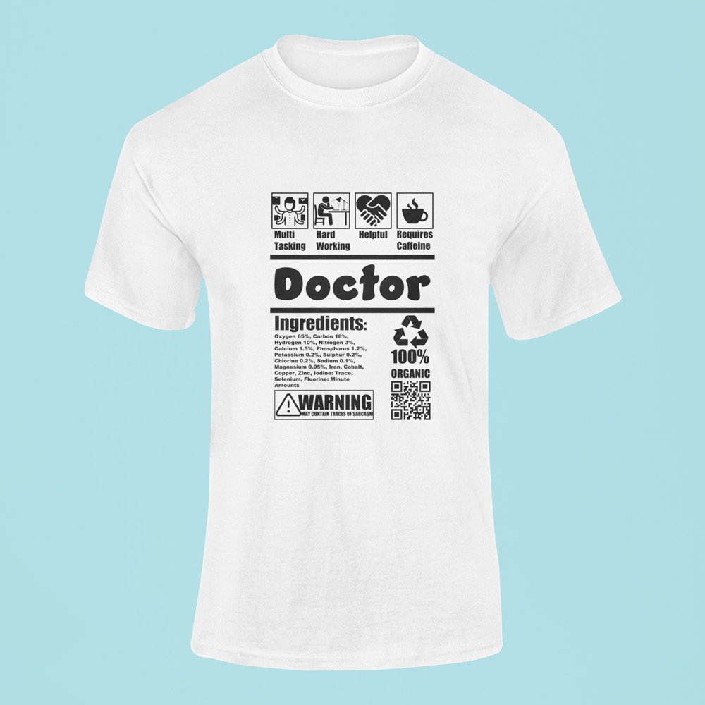 Pure Cotton Bio-Washed T-Shirt Chest Printed-Doctor Humor Design-by ZingerTees-For Men-EL9120061 - Image 6