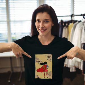 Pure Cotton Bio-Washed T-Shirt Chest Printed-Super Mom Design-by ZingerTees-Women-EL9120058