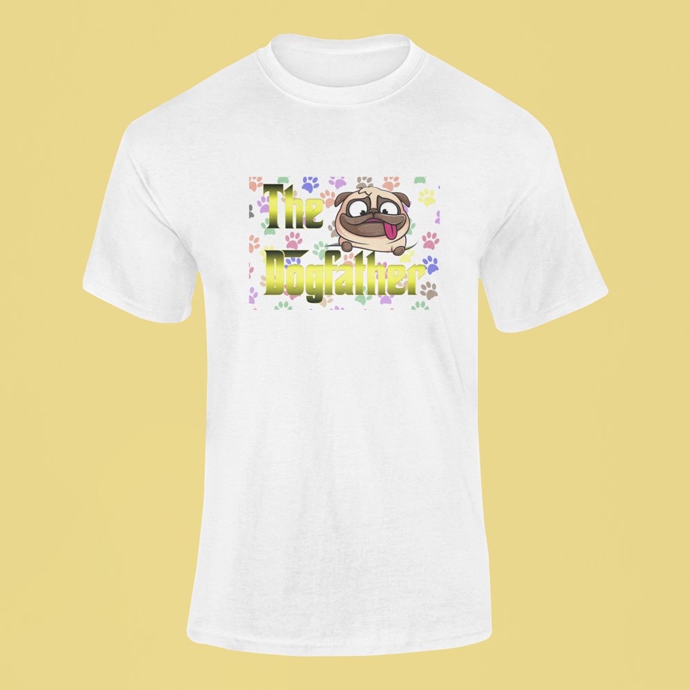 Pure Cotton Bio-Washed T-Shirt Chest Printed-The DogFather Design-by ZingerTees-For Men-EL9120059 - Image 6