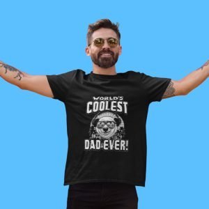 Pure Cotton Bio-Washed T-Shirt Chest Printed-Coolest Dad Ever Design-by ZingerTees-For Men-EL9120070