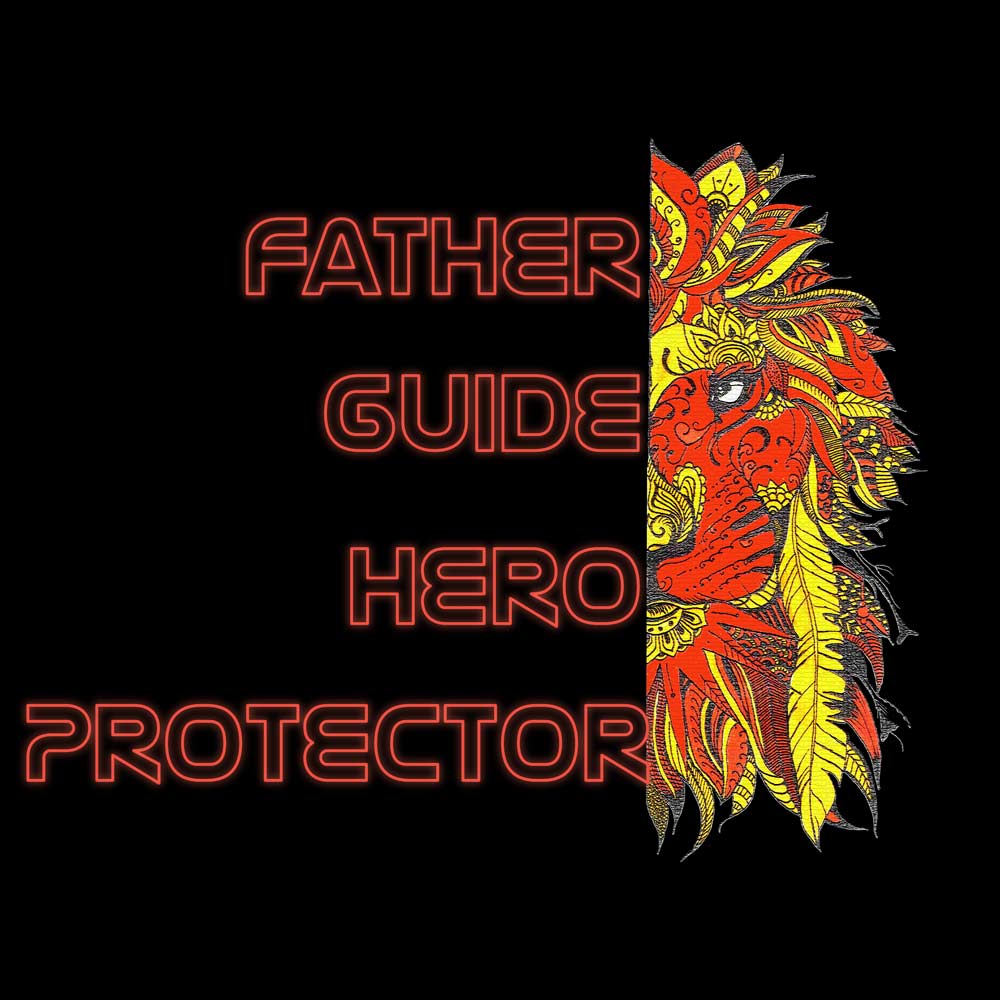 Pure Cotton Bio-Washed T-Shirt Chest Printed-Father Guide Hero Protector-by ZingerTees-For Men-EL9120066 - Image 4