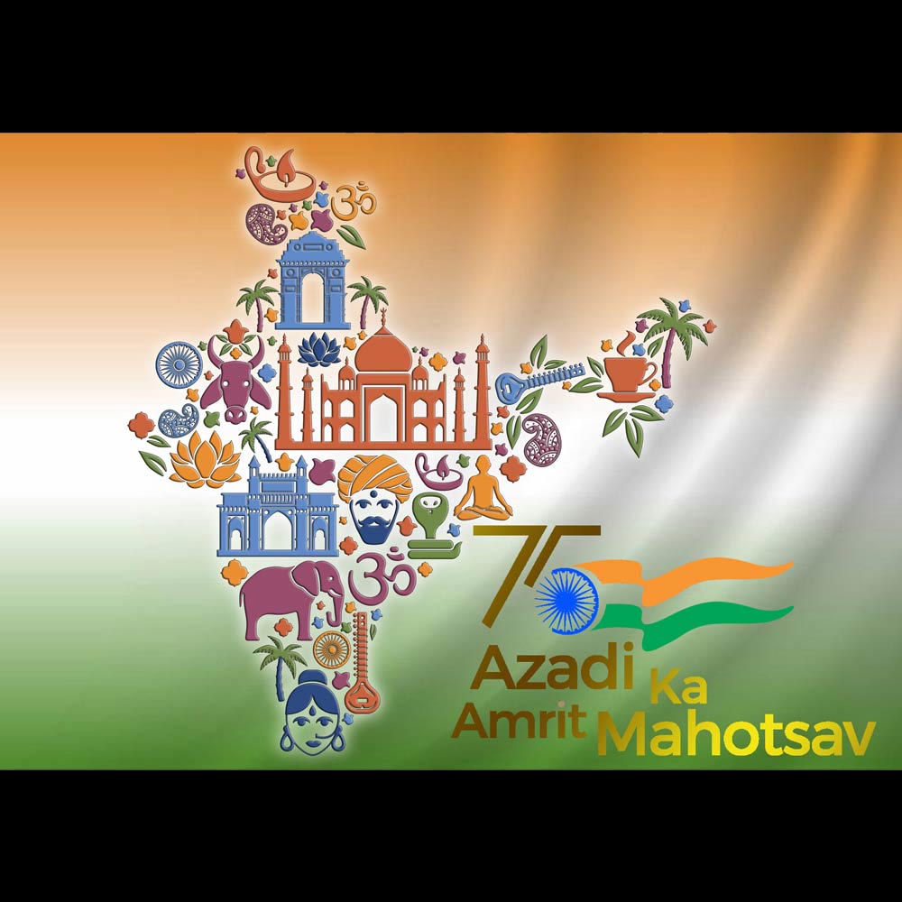 Pure Cotton Bio-Washed T-Shirt Chest Printed-India 75th independence day Celebration-by ZingerTees-Unisex-EL9120073 - Image 7