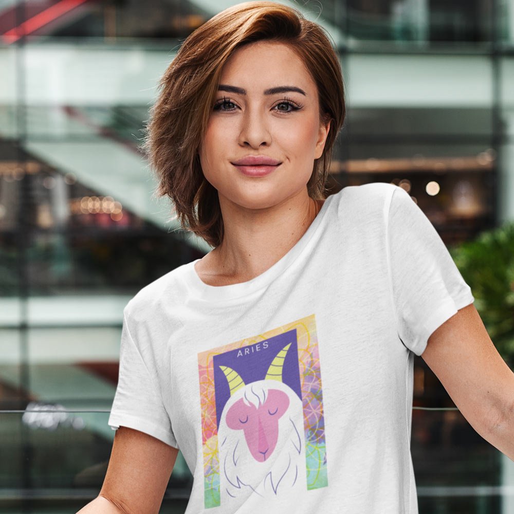 Pure Cotton Bio-Washed T-Shirt Chest Printed-Zodiac Sign Series-2-ARIES Design-By Zingertees-Unisex-EL9120089 - Image 2