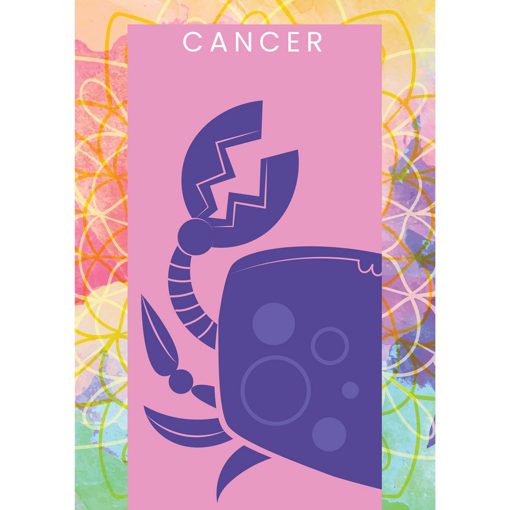 Pure Cotton Bio-Washed T-Shirt Chest Printed-Zodiac Sign Series-2-CANCER Design-By Zingertees-Unisex-EL9120092 - Image 4