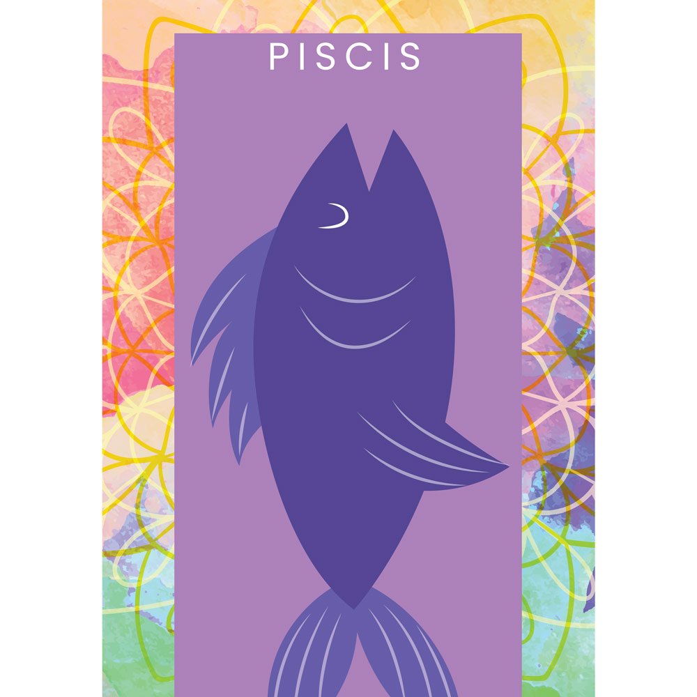 Pure Cotton Bio-Washed T-Shirt Chest Printed-Zodiac Sign Series-2-PISCES Design-By Zingertees-Unisex-EL9120100 - Image 4