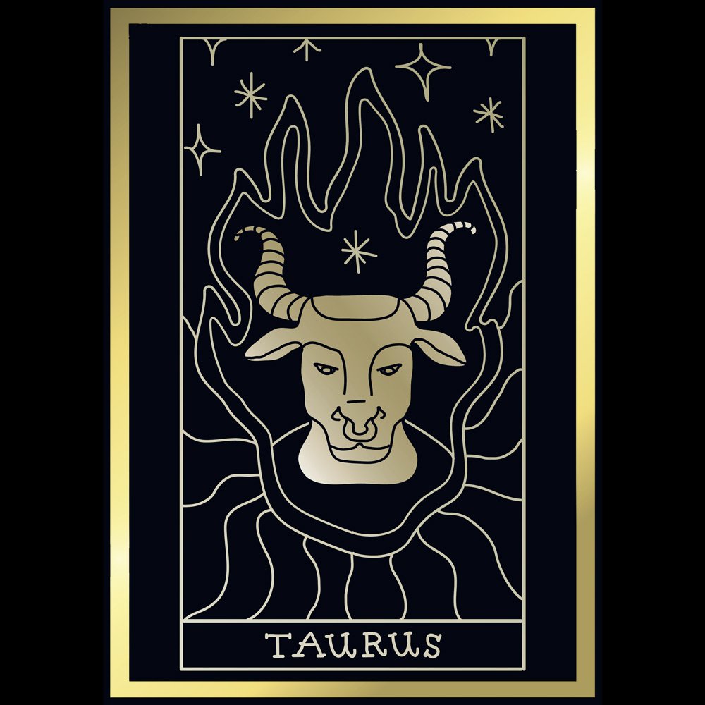Pure Cotton Bio-Washed T-Shirt Chest Printed-Zodiac Sign Series-1-TAURUS Design-By Zingertees-Unisex-EL9120078 - Image 4