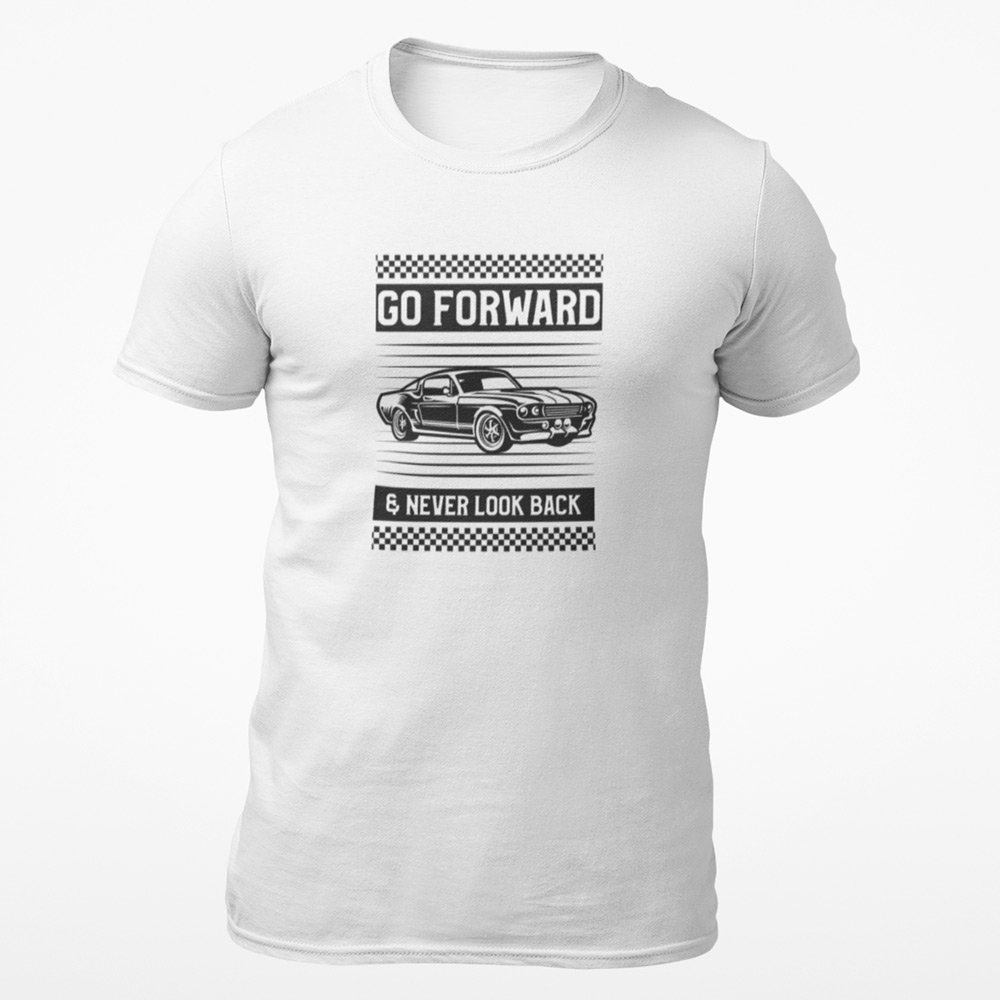 Pure Cotton Bio-Washed T-Shirt Chest Printed-Classic Beauties Vintage Car Club Series - Design No.9-by ZingerTees-Men-EL9120155 - Image 2