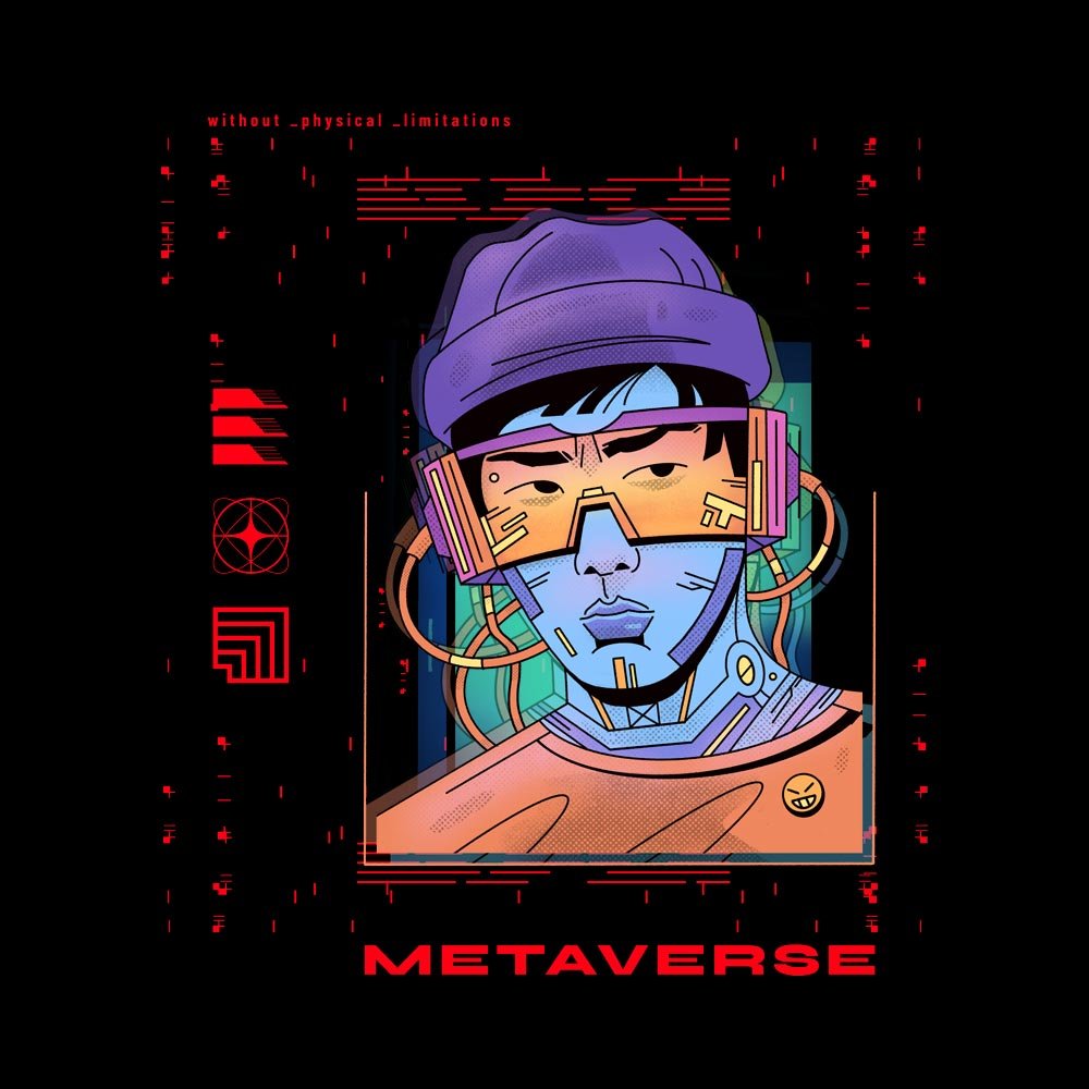 Pure Cotton Bio-Washed T-Shirt Chest Printed-Japanese Anime Art Series - 10 - Metaverse - Without Limitation Design-by ZingerTees-Unisex-EL9120224 - Image 10