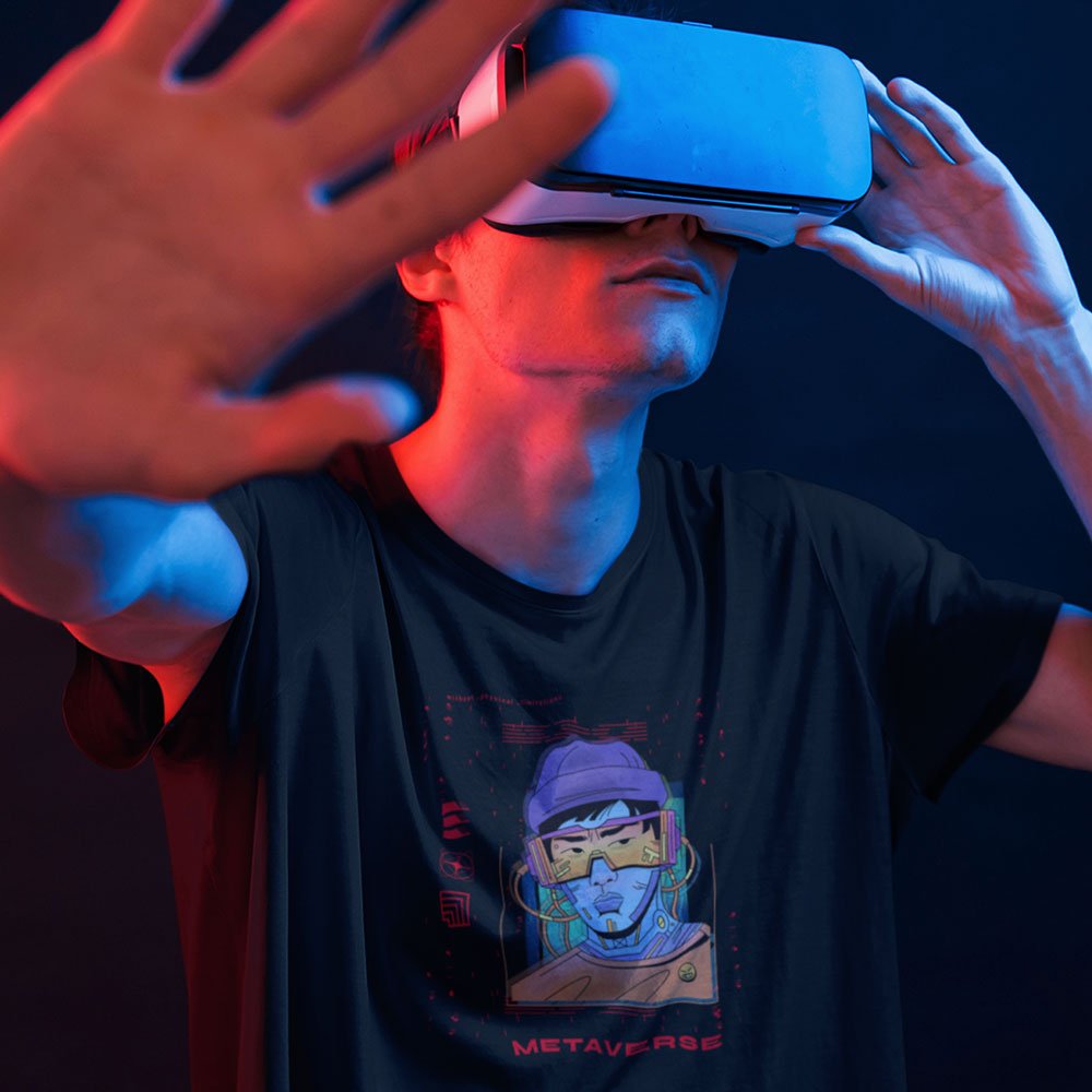 Pure Cotton Bio-Washed T-Shirt Chest Printed-Japanese Anime Art Series - 10 - Metaverse - Without Limitation Design-by ZingerTees-Unisex-EL9120224 - Image 3