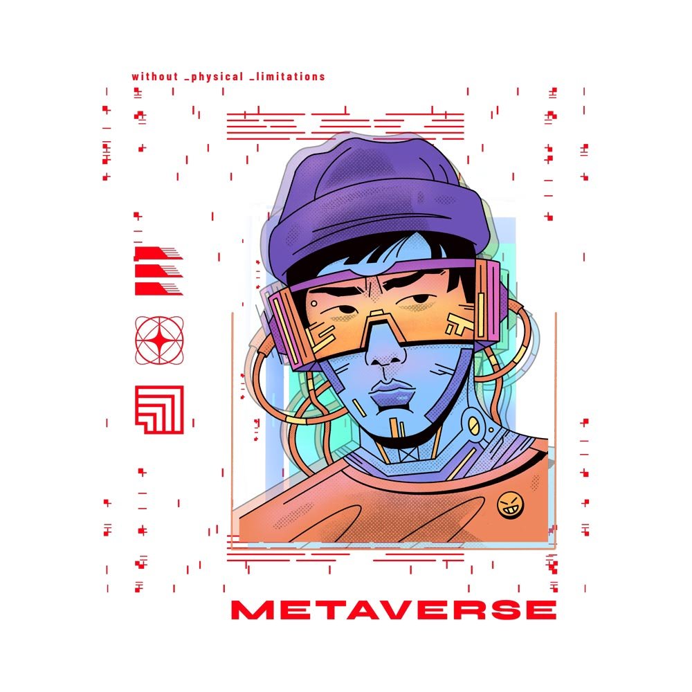 Pure Cotton Bio-Washed T-Shirt Chest Printed-Japanese Anime Art Series - 10 - Metaverse - Without Limitation Design-by ZingerTees-Unisex-EL9120224 - Image 9