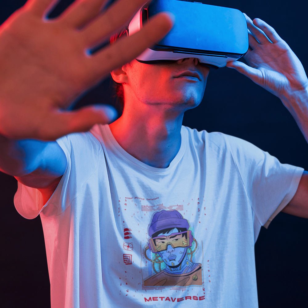 Pure Cotton Bio-Washed T-Shirt Chest Printed-Japanese Anime Art Series - 10 - Metaverse - Without Limitation Design-by ZingerTees-Unisex-EL9120224