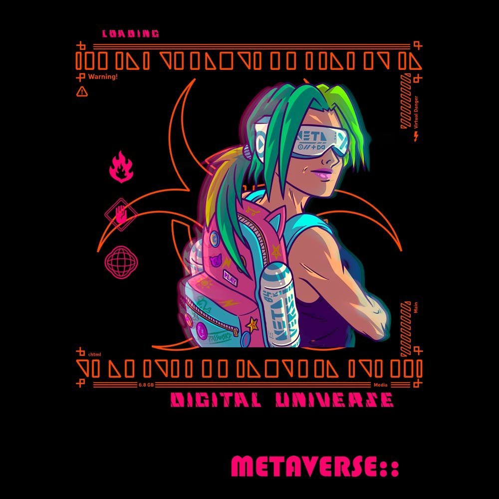 Pure Cotton Bio-Washed T-Shirt Chest Printed-Japanese Anime Art Series - 12 - Metaverse Digital Universe Design-by ZingerTees-Unisex-EL9120226 - Image 9