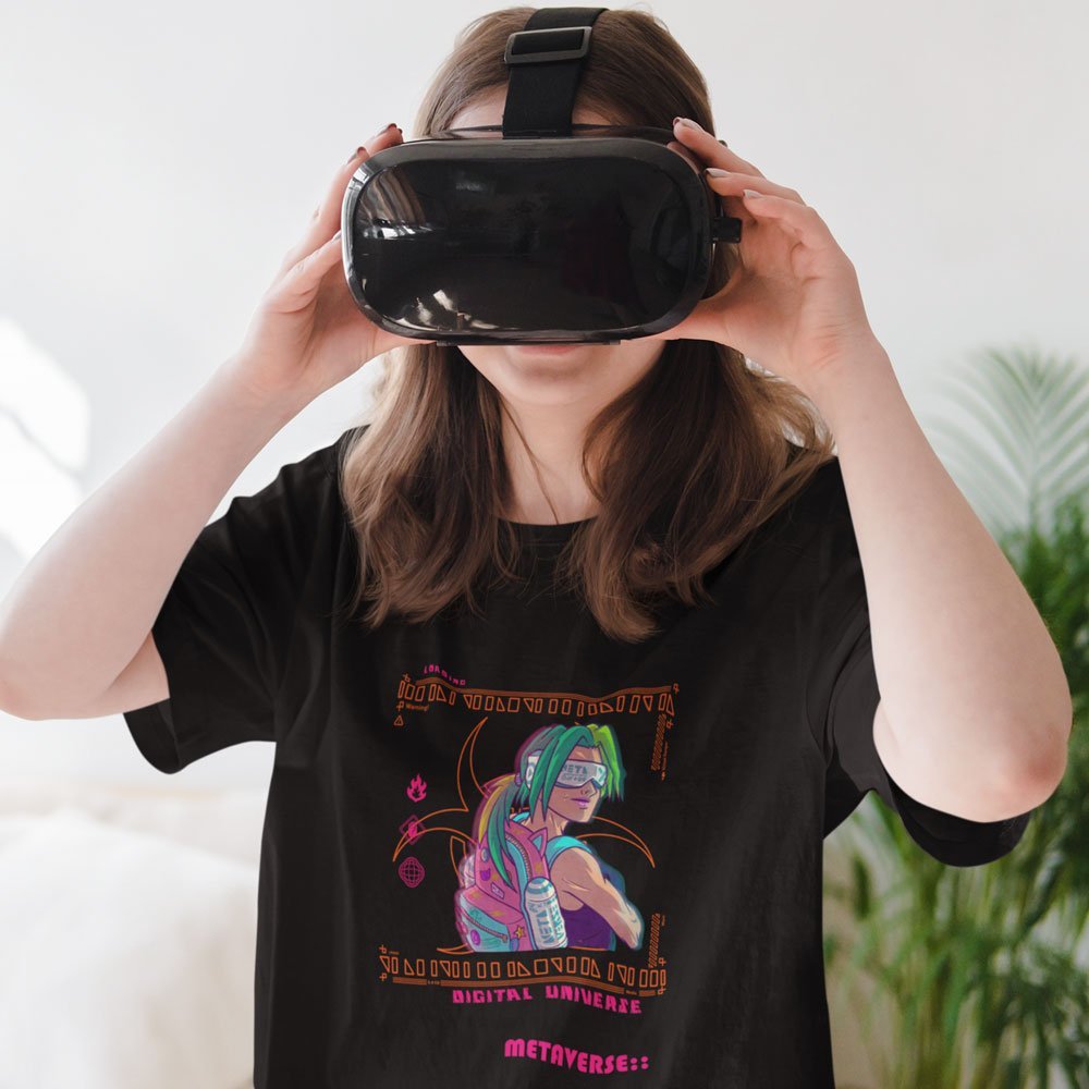 Pure Cotton Bio-Washed T-Shirt Chest Printed-Japanese Anime Art Series - 12 - Metaverse Digital Universe Design-by ZingerTees-Unisex-EL9120226 - Image 4