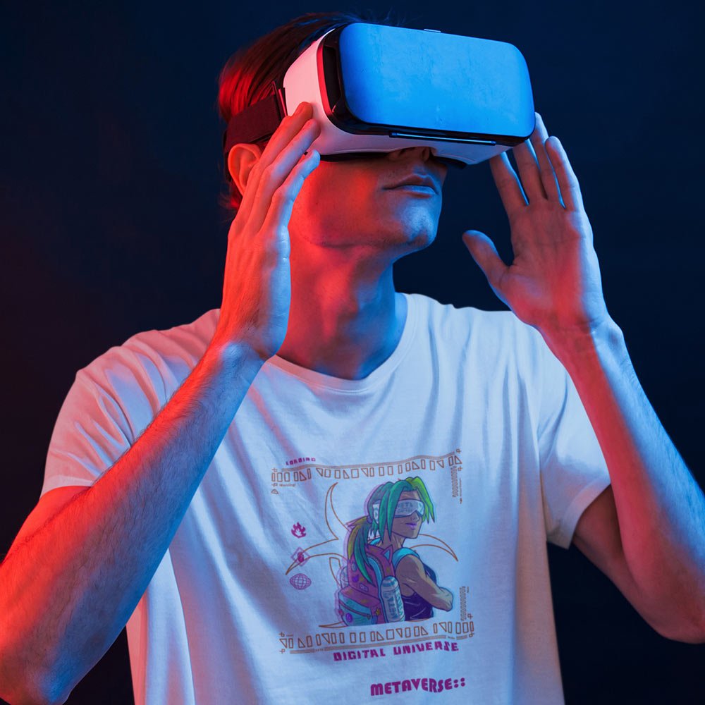 Pure Cotton Bio-Washed T-Shirt Chest Printed-Japanese Anime Art Series - 12 - Metaverse Digital Universe Design-by ZingerTees-Unisex-EL9120226 - Image 3