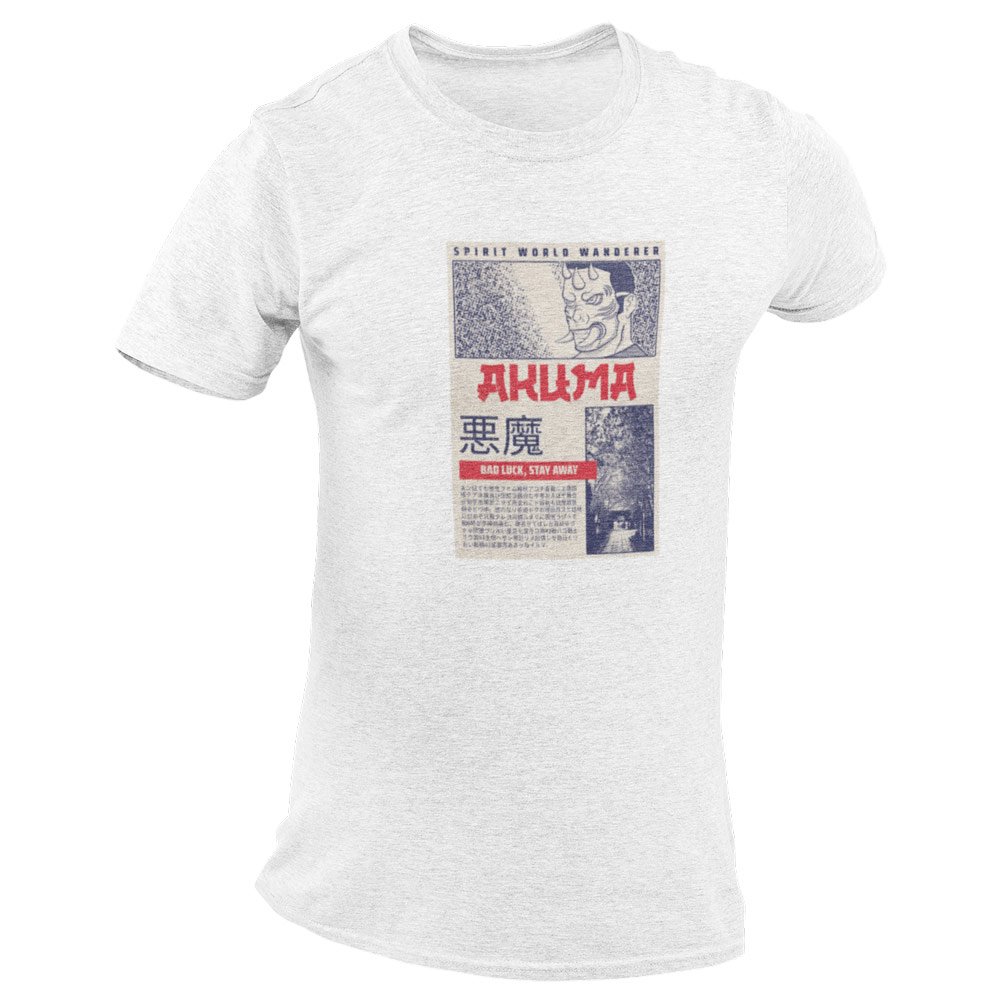 Pure Cotton Bio-Washed T-Shirt Chest Printed-Japanese Anime Art Series - 2 - Akuma Good Luck Design-by ZingerTees-Unisex-EL9120216 - Image 5