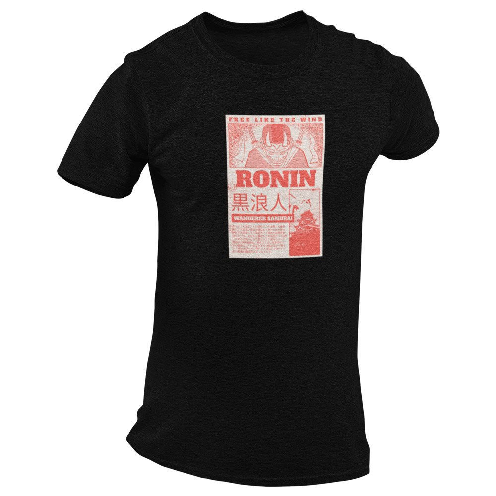 Pure Cotton Bio-Washed T-Shirt Chest Printed-Japanese Anime Art Series - 4 - Ronin The Wanderer Samurai Design-by ZingerTees-Unisex-EL9120218 - Image 5