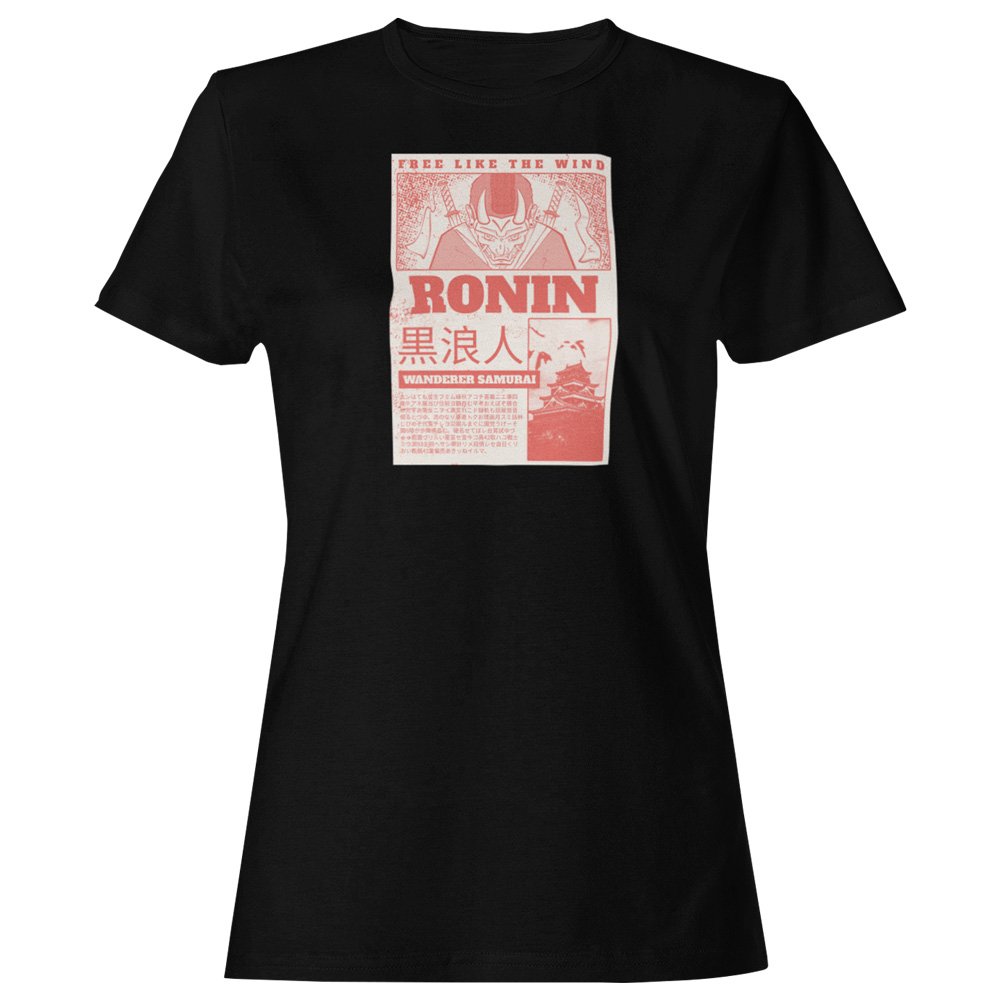 Pure Cotton Bio-Washed T-Shirt Chest Printed-Japanese Anime Art Series - 4 - Ronin The Wanderer Samurai Design-by ZingerTees-Unisex-EL9120218 - Image 7