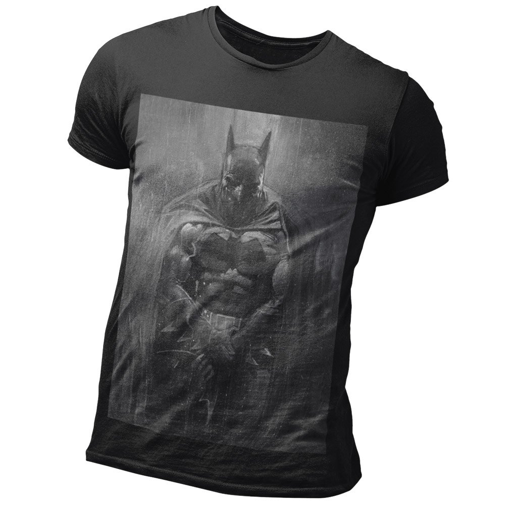 Pure Cotton Bio-Washed T-Shirt Chest Printed-Superhero - The Darkest Hero Design-by ZingerTees-For Men-EL9120109 - Image 3
