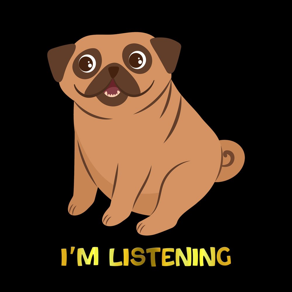 Pure Cotton Bio-Washed T-Shirt Chest Printed-Funny Dog Life Series - 7 - I Am Listening Design-by ZingerTees-Unisex-EL9120137 - Image 9