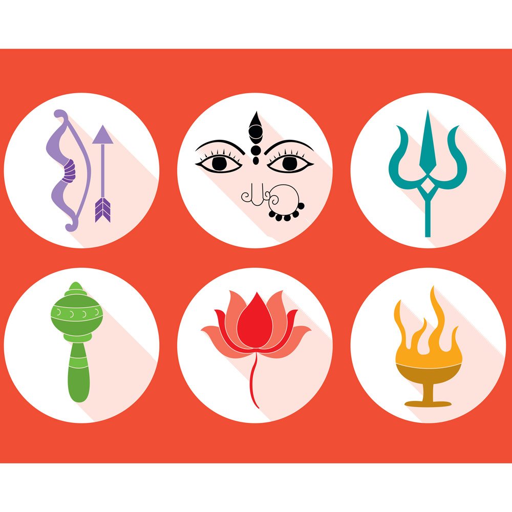 Pure Cotton Bio-Washed T-Shirt Chest Printed-Goddess Durga - Six Icons Design-by ZingerTees-Unisex-EL9120121 - Image 9