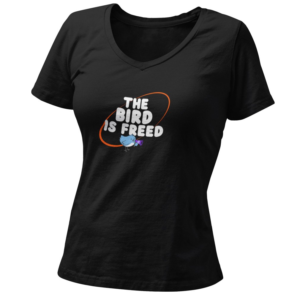 Pure Cotton Bio-Washed T-Shirt Chest Printed-Political Commentry - The Bird is Freed Design-by ZingerTees-Unisex-EL9120115 - Image 4