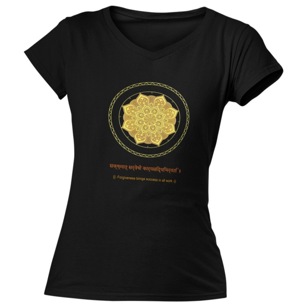 Pure Cotton Bio-Washed T-Shirt Chest Printed-Mandala Design with Inspirational Ancient Indian Vedic Quotes -5-by ZingerTees-Unisex-EL9120196 - Image 5