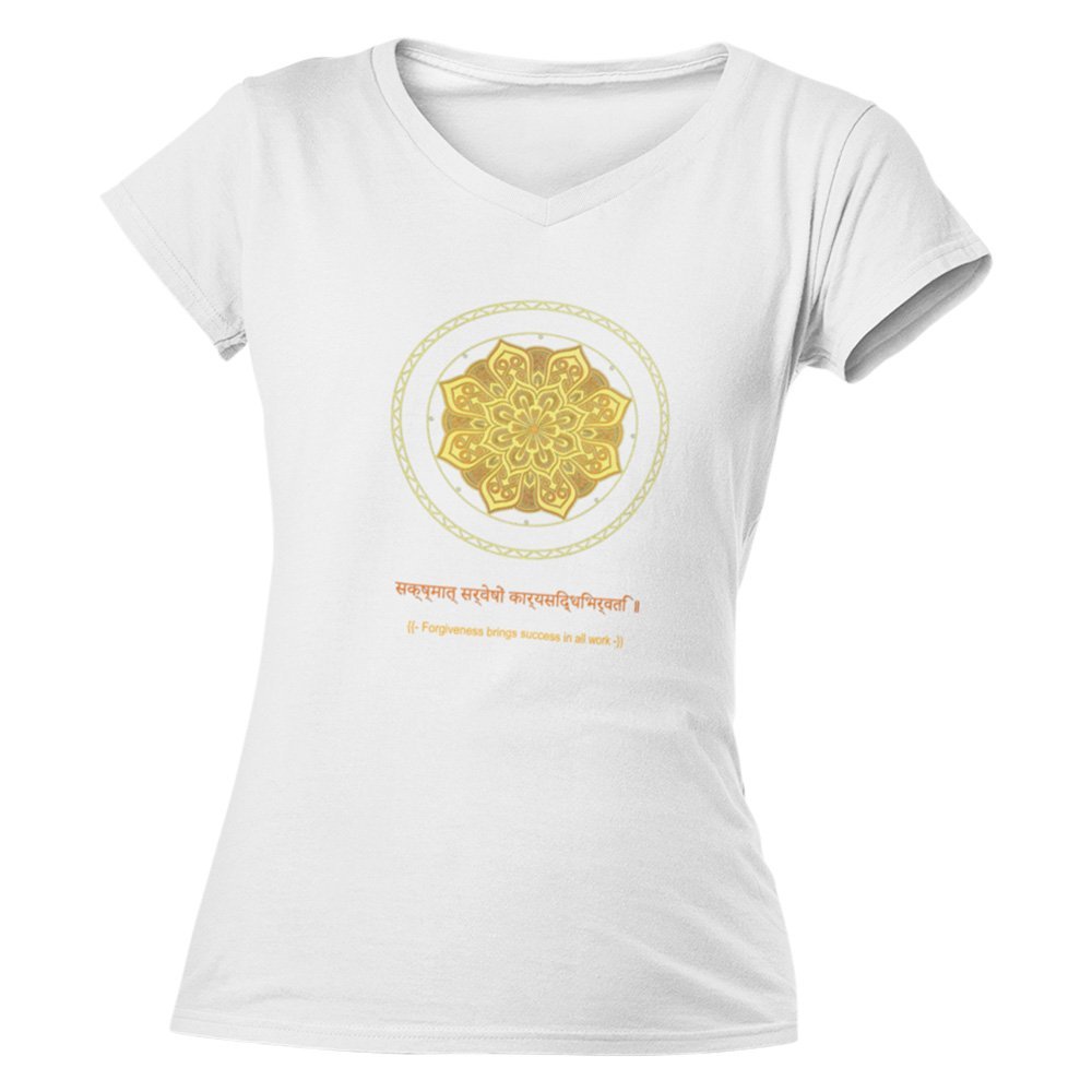 Pure Cotton Bio-Washed T-Shirt Chest Printed-Mandala Design with Inspirational Ancient Indian Vedic Quotes -5-by ZingerTees-Unisex-EL9120196 - Image 6