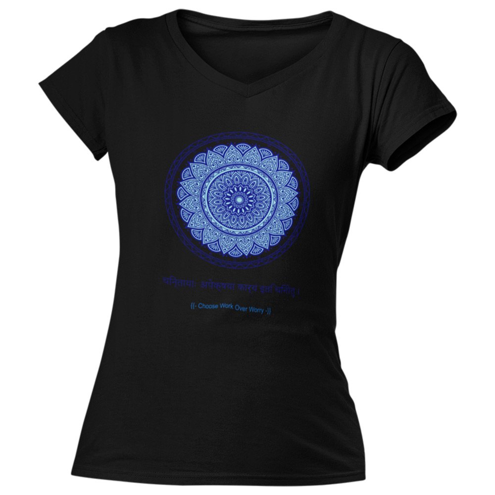 Pure Cotton Bio-Washed T-Shirt Chest Printed-Mandala Design with Inspirational Ancient Indian Vedic Quotes -6-by ZingerTees-Unisex-EL9120197 - Image 8
