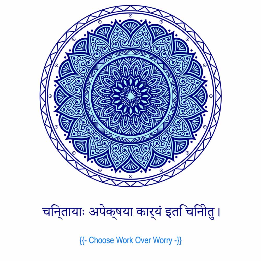 Pure Cotton Bio-Washed T-Shirt Chest Printed-Mandala Design with Inspirational Ancient Indian Vedic Quotes -6-by ZingerTees-Unisex-EL9120197 - Image 9