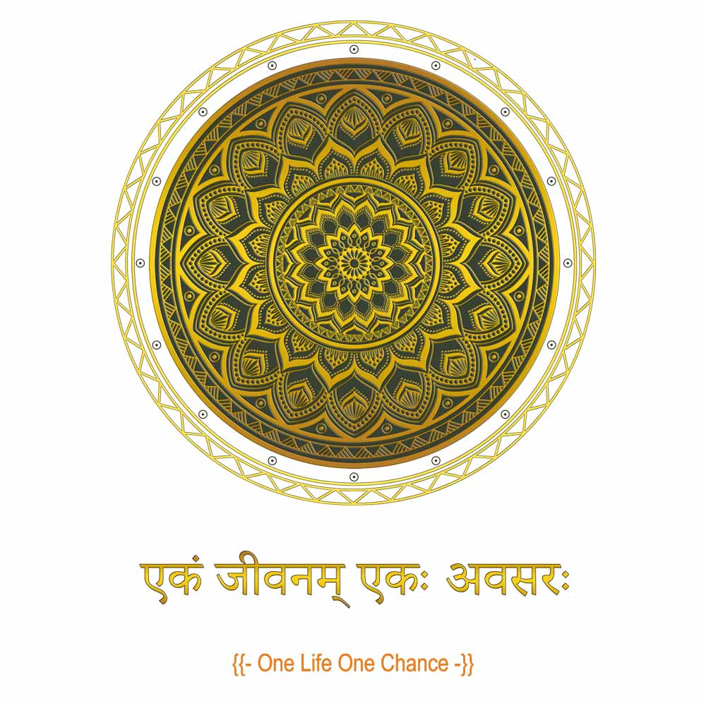 Pure Cotton Bio-Washed T-Shirt Chest Printed-Mandala Design with Inspirational Ancient Indian Vedic Quotes -8-by ZingerTees-Unisex-EL9120199 - Image 10