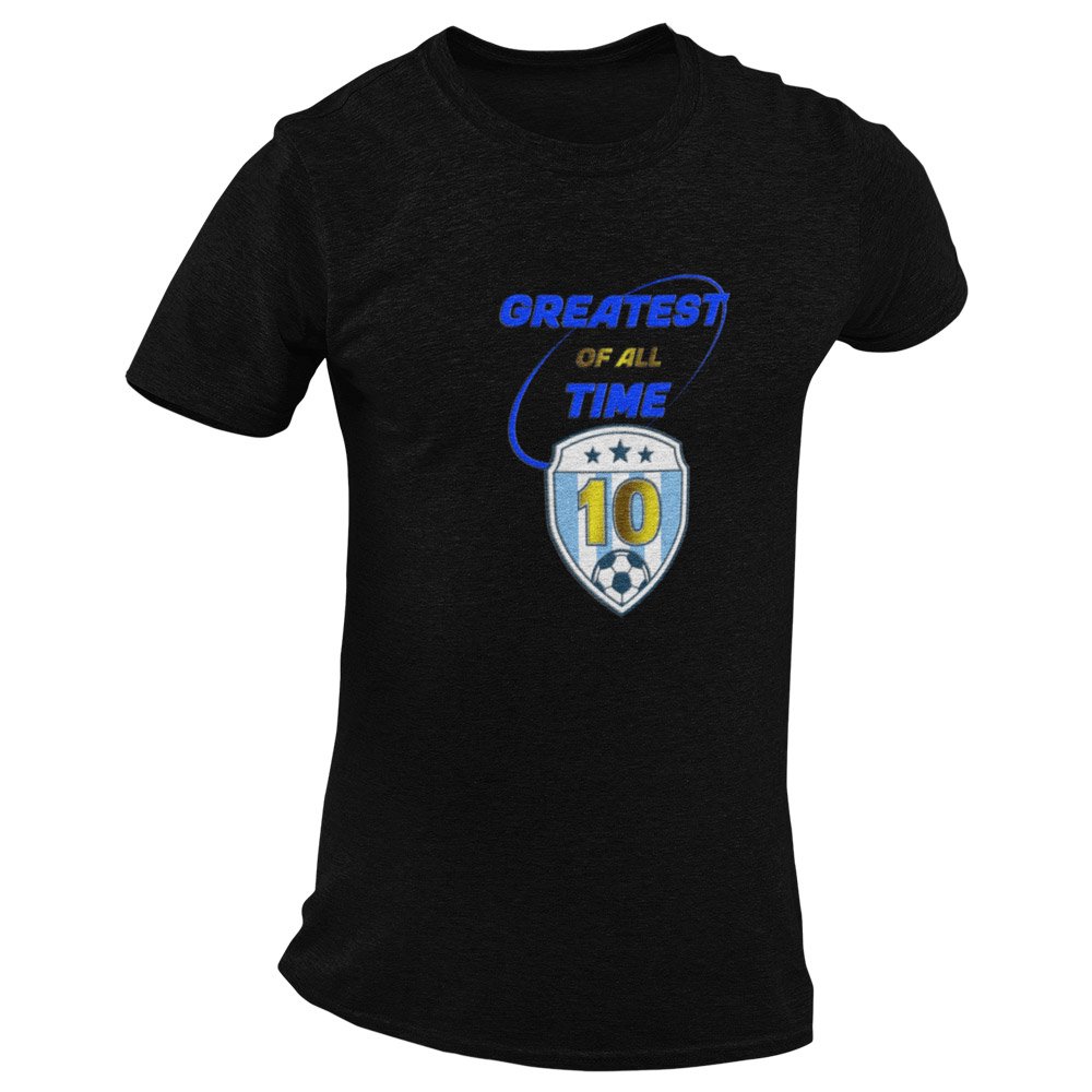 Pure Cotton Bio-Washed T-Shirt Chest Printed-Football Series - Greatest Of All Time - Tribiute to Messi and Maradona Design-by ZingerTees-Unisex-EL9120235 - Image 6