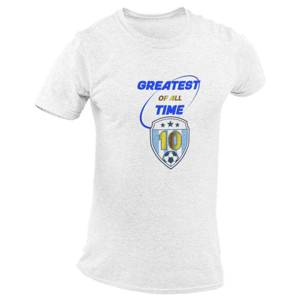 Pure Cotton Bio-Washed T-Shirt Chest Printed-Football Series - Greatest Of All Time - Tribiute to Messi and Maradona Design-by ZingerTees-Unisex-EL9120235 - Image 5