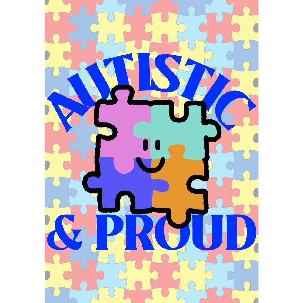 Pure Cotton Bio-Washed T-Shirt Chest Printed-Autism Acceptance Series - Autistic and Proud Design-by ZingerTees-Unisex-EL9120241 - Image 10